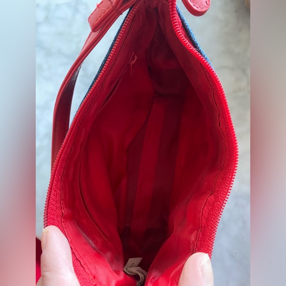 ✨ SOLD ✨Vintage Rare Sanrio Denim Hello Kitty Purse with embroidered rainbow - Picture 7 of 10